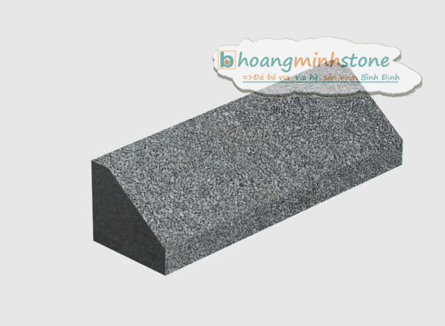 Đá bó vỉa xám Bình Định không bo góc