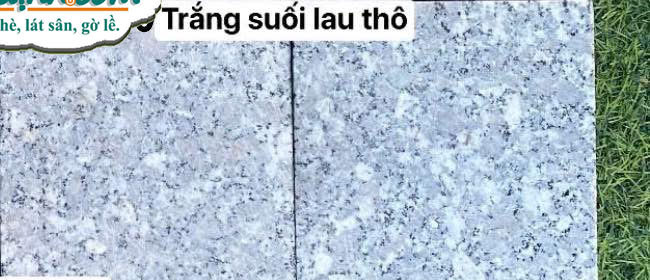 Đá Lát Vỉa Hè Trắng Suối Lau Thô