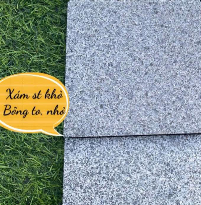 Đá Lát Vỉa Hè Xám ST Khò Bông To Nhỏ