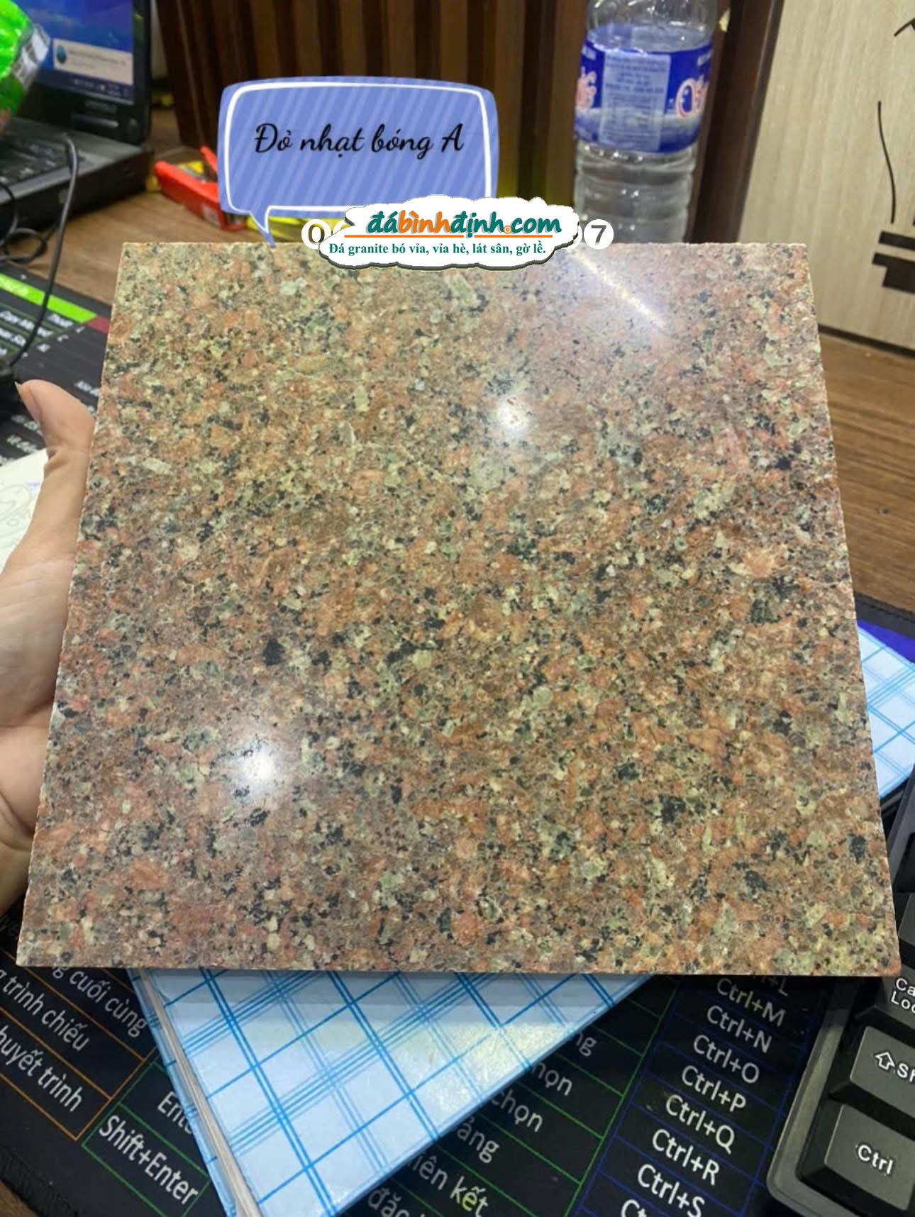 Đá Granite Đỏ Nhạt Bóng A