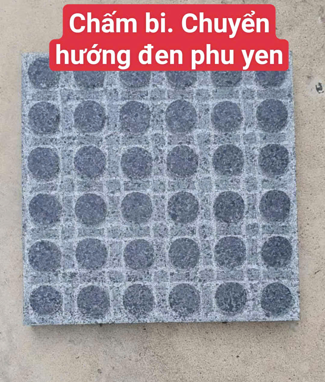 Đá Chấm Bi Cảnh Báo Chuyển Hướng Đen Phú Yên