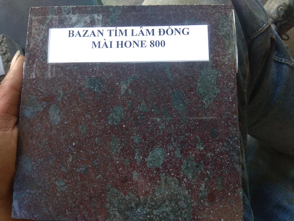 Đá Bazan Tím Lâm Đồng Mài Hone